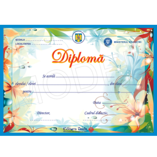 Diploma scolara model 7